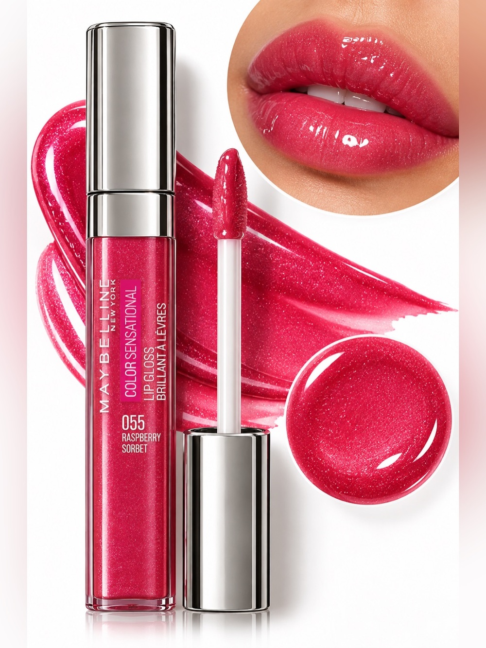 Maybelline Color Sensational Lip Gloss #055 Raspberry Sorbet Discontinued